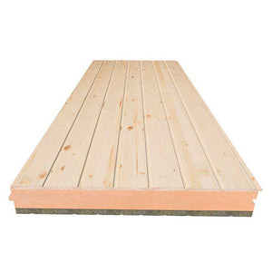 Panel Sandwich Madera Friso Abeto Barnizado Incoloro Ondutherm