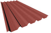 Chapa metálica grecada MT42 para cubiertas color rojo teja