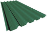 Chapa metálica grecada MT42 para cubiertas color verde navarro