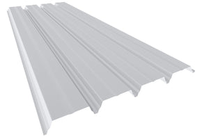 Chapa metálica grecada MT56 para cubiertas color blanco pirineo