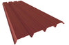 Chapa metálica grecada MT56 para cubiertas color rojo teja