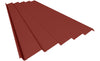 Chapa metálica grecada MT44 de fachada color rojo teja