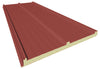 Panel sándwich 3 grecas PIR color rojo teja